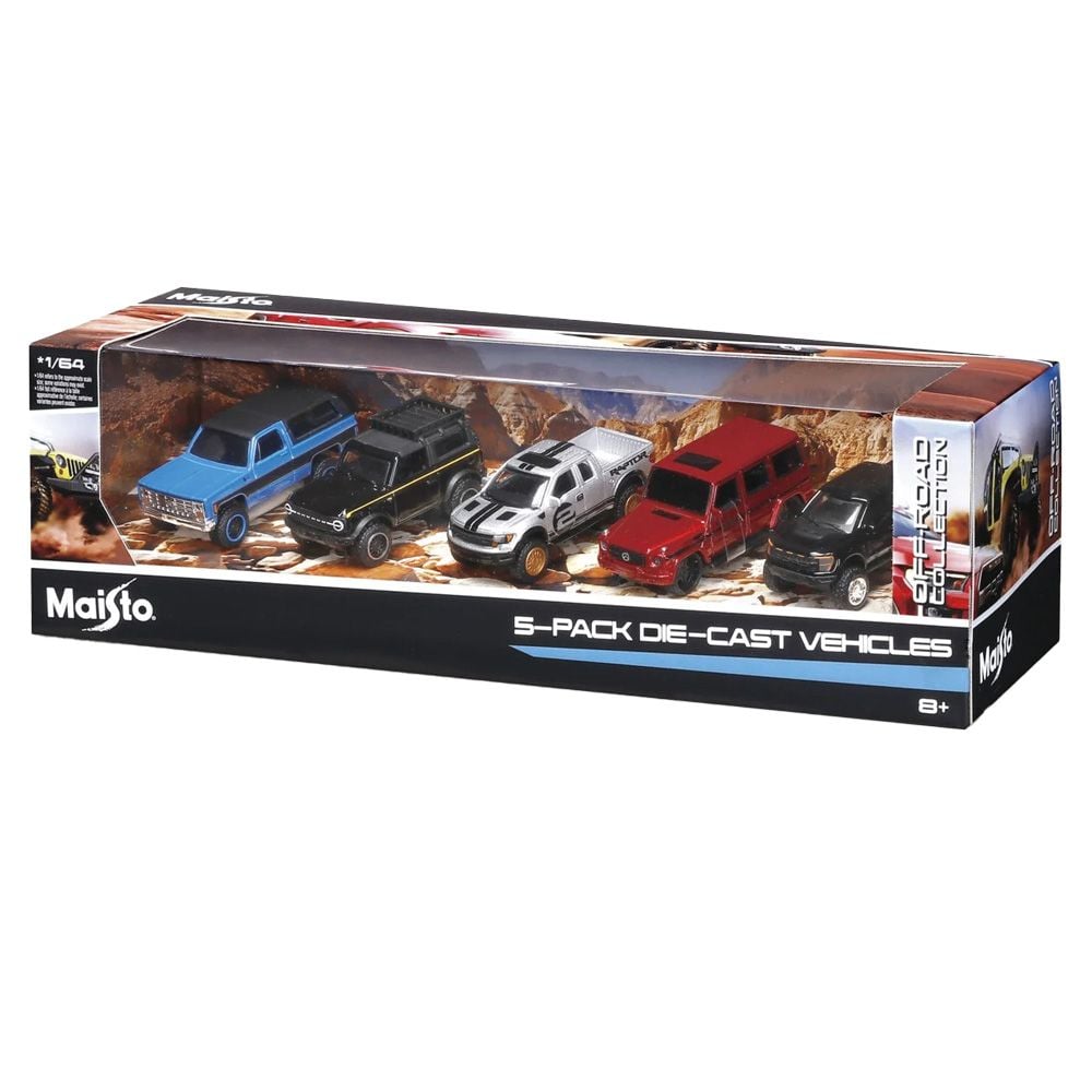 Set 5 masinute din metal, Maisto, Off-Road Collection, 1:64