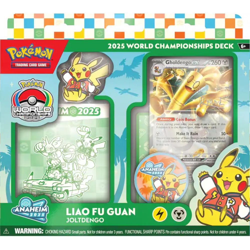 Set carti de joc, Pokemon TCG, 2025 World Championship Decks, Liao Fu Guan (Joltdengo)