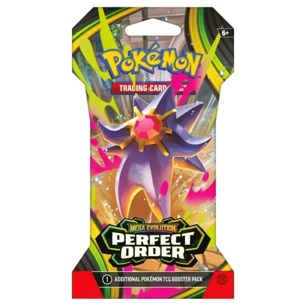 Set carti de joc, Pokemon TCG, Mega Evolution, Perfect Order, Sleeved Booster