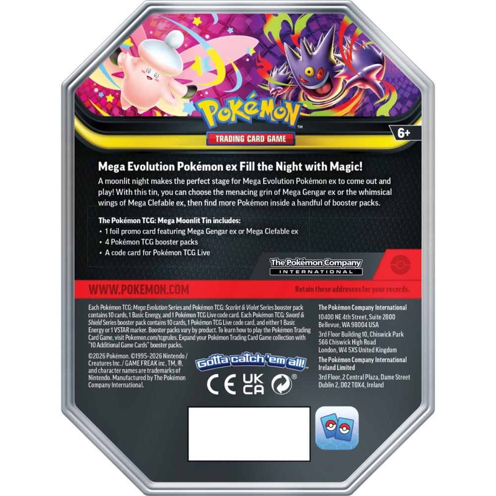 Set carti de joc, Pokemon TCG, Mega Evolution, Summer Tin, Mega Moonlit ex