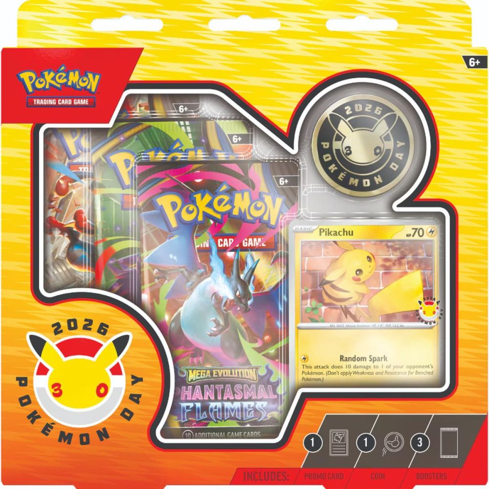 Set 3 pachete booster de carti, Pokemon TCG, Pokemon Day 2026