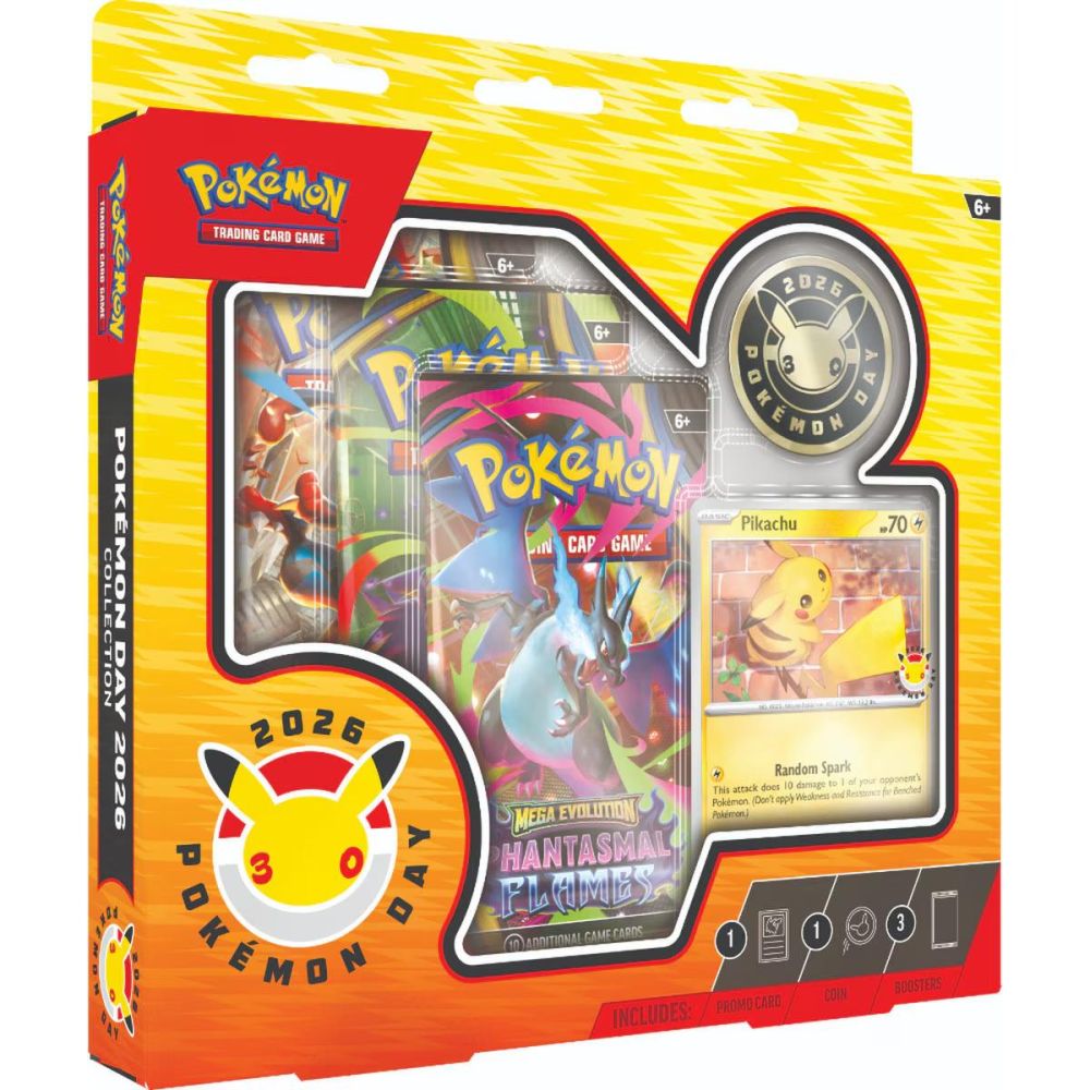 Set 3 pachete booster de carti, Pokemon TCG, Pokemon Day 2026