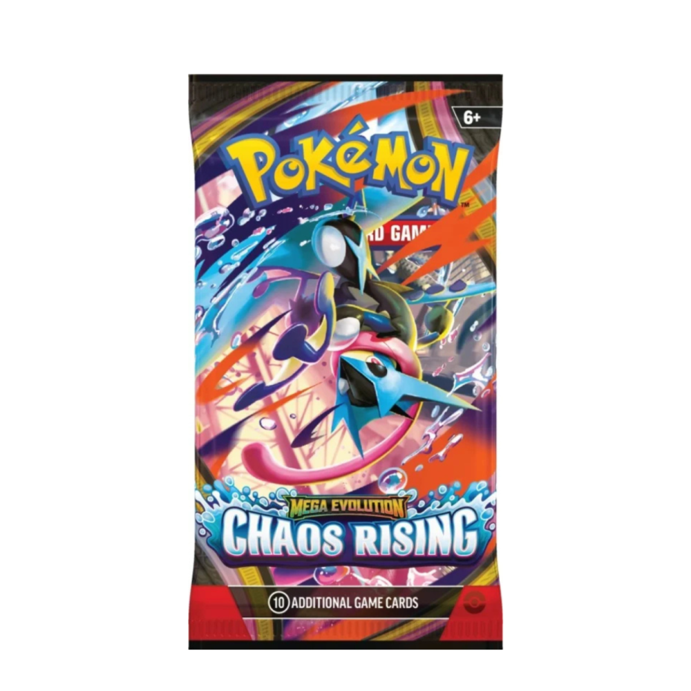 Set 10 carti de joc, Pokemon TCG, Mega Evolution, Chaos Rising