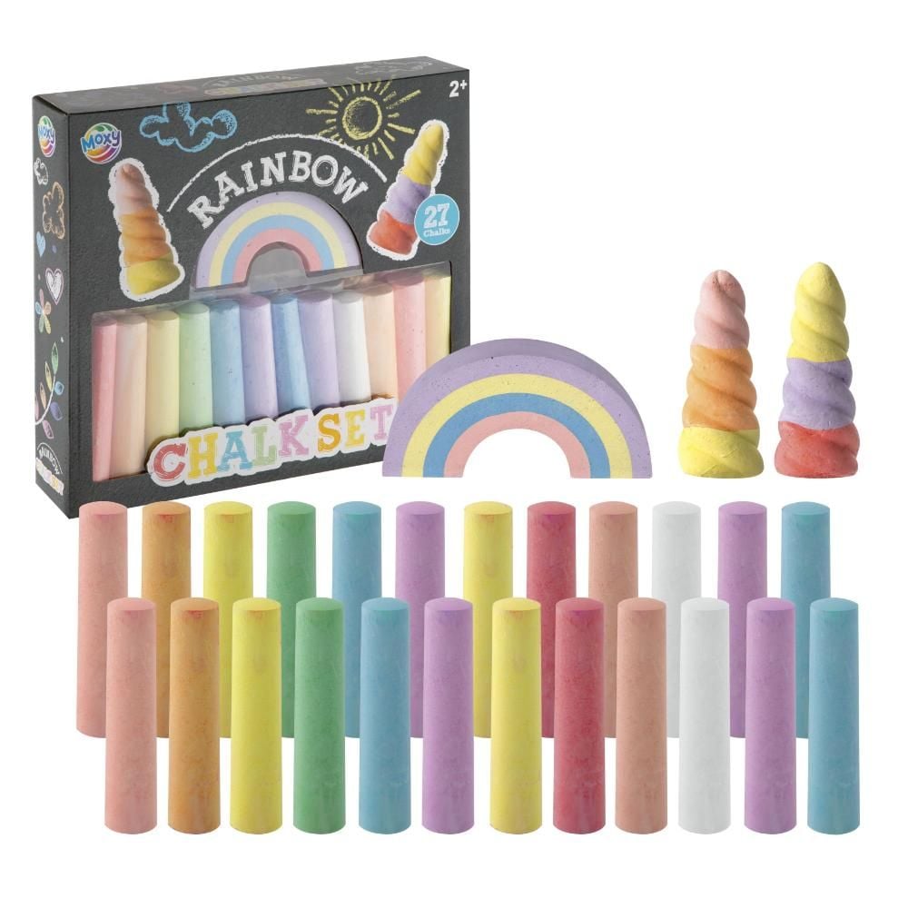 Set creta colorata, Grafix, Rainbow, 27 bucati