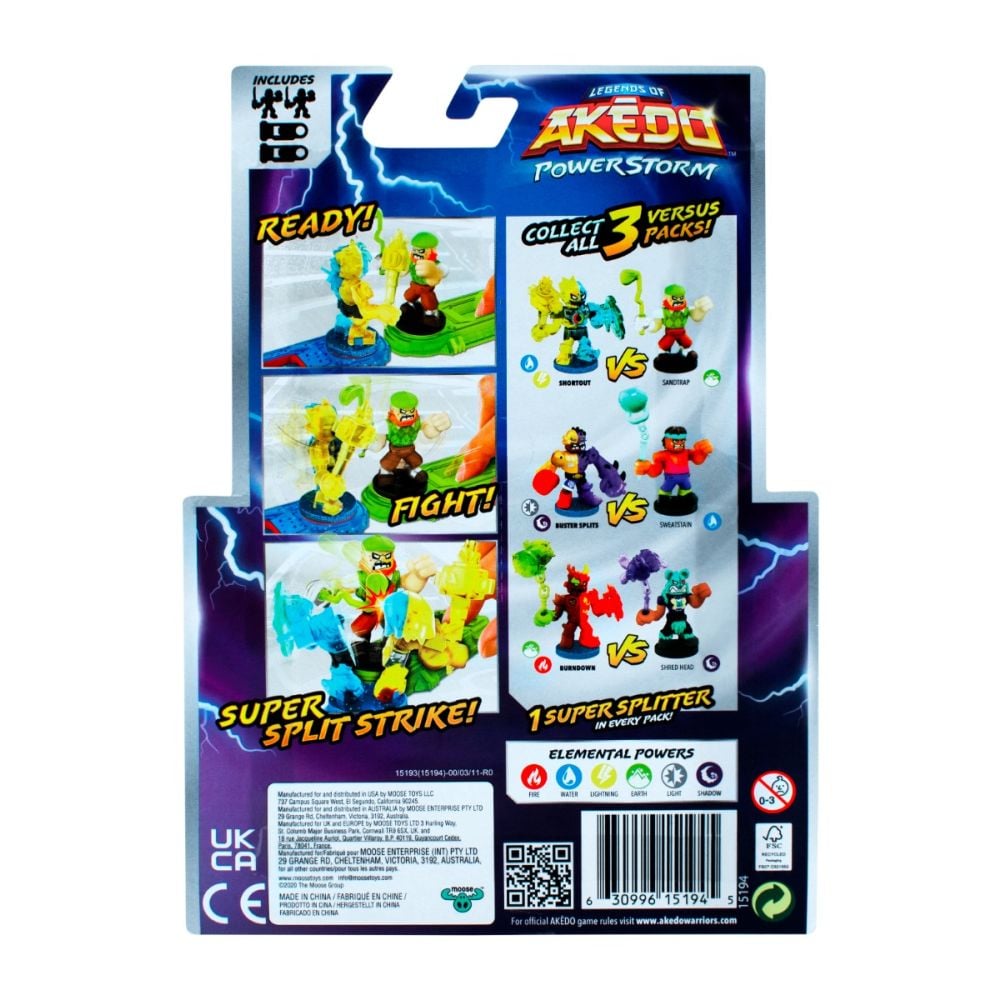 Set 2 figurine Akedo, Power Storm, Shortou Vs Sandtrap, S4