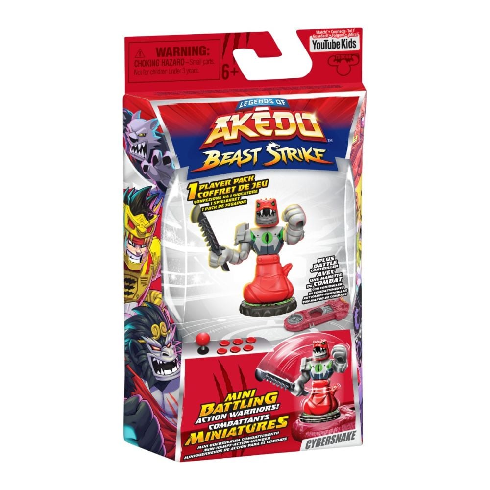 Figurina cu accesorii, Akedo, Beast Strike, Cybersnake, S5