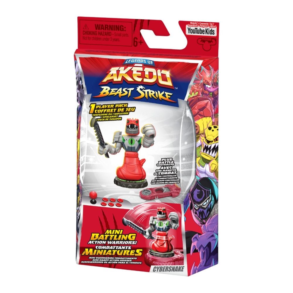 Figurina cu accesorii, Akedo, Beast Strike, Cybersnake, S5