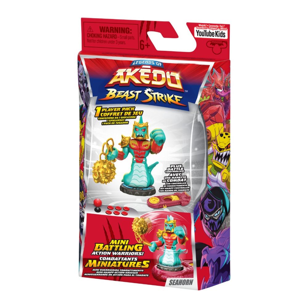 Figurina cu accesorii, Akedo, Beast Strike, Seahorn, S5