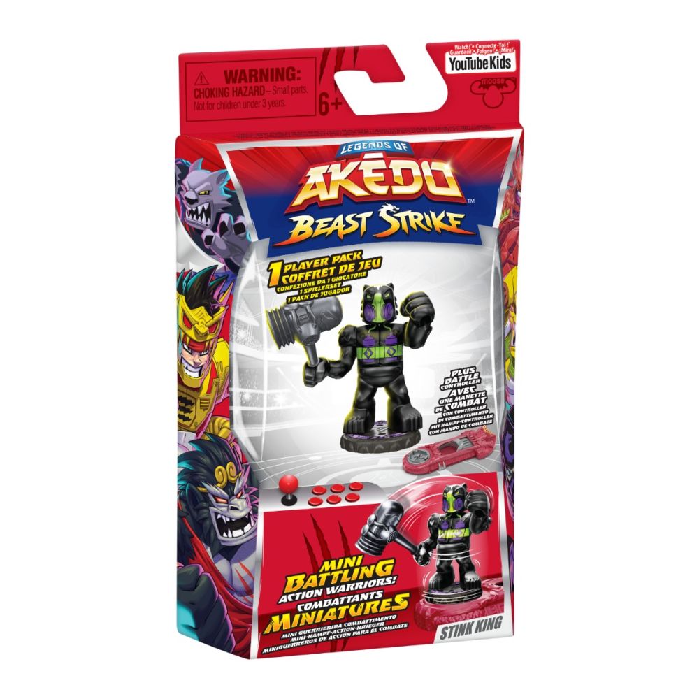 Figurina cu accesorii, Akedo, Beast Strike, Stink King, S5