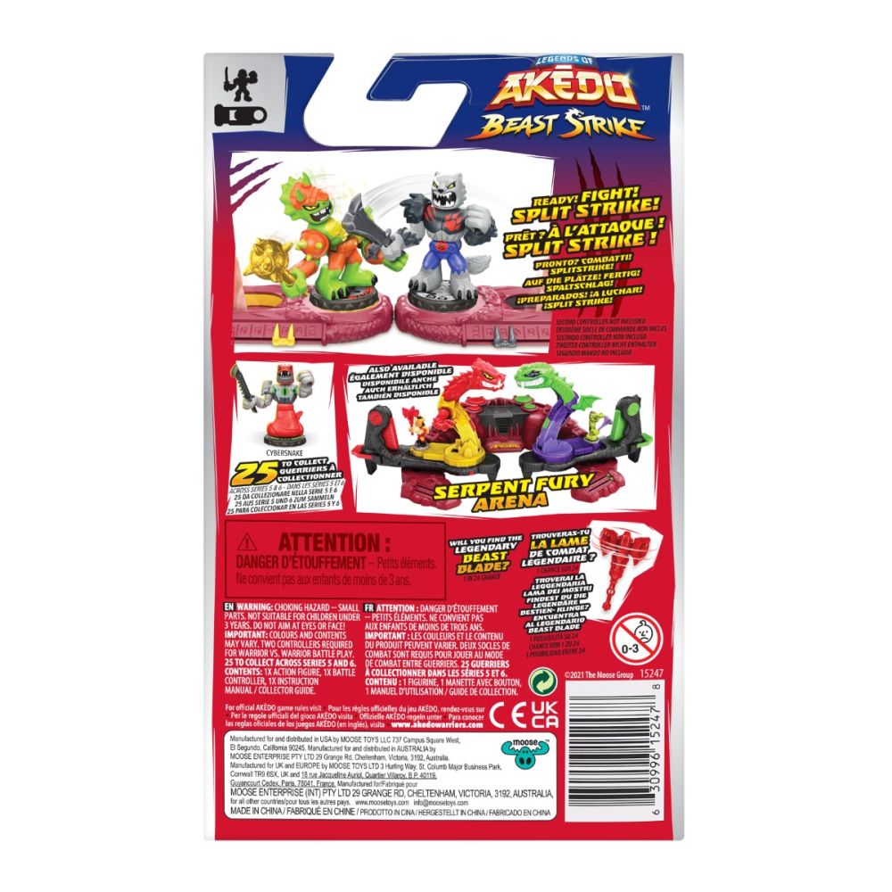 Figurina cu accesorii, Akedo, Beast Strike, Stink King, S5