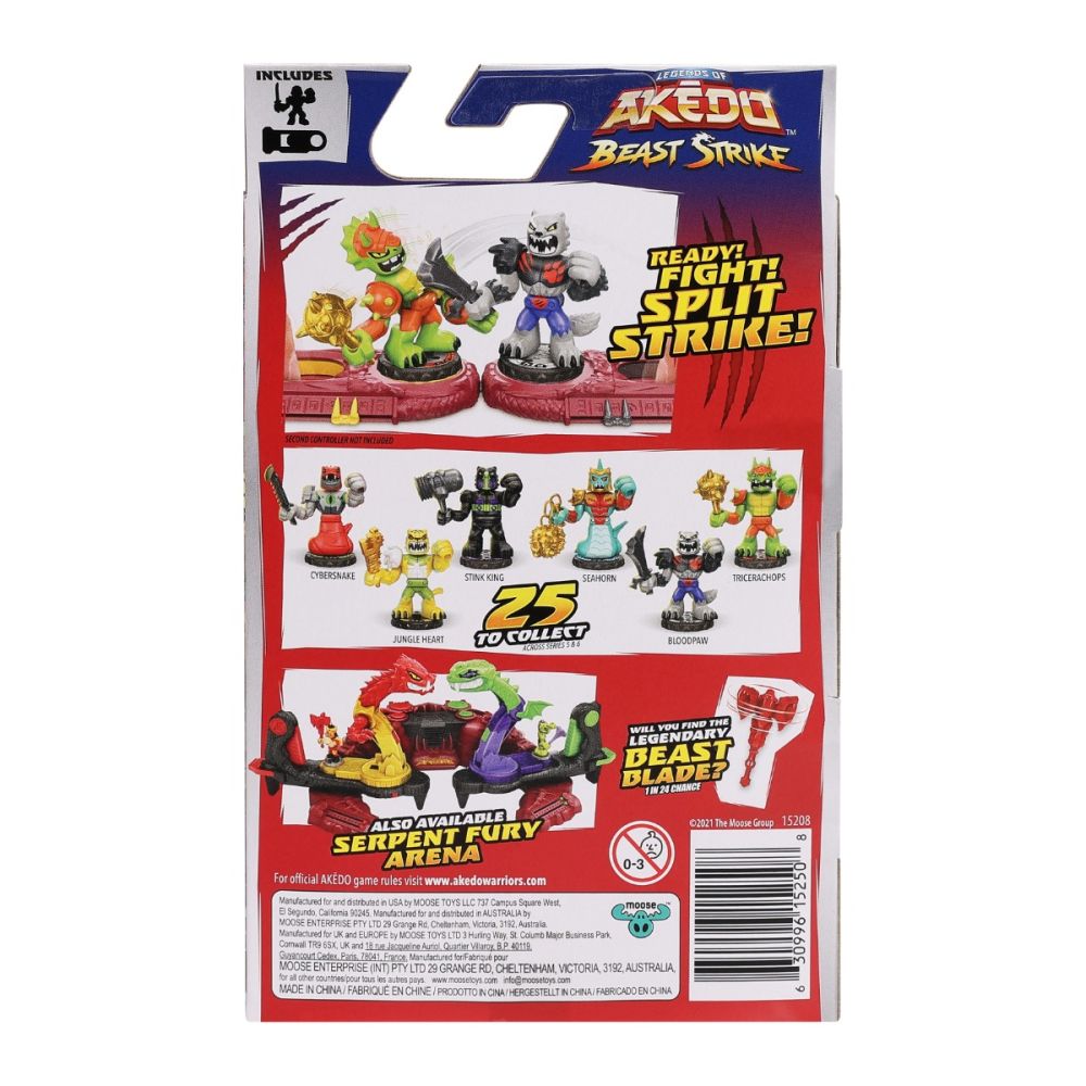 Figurina cu accesorii, Akedo, Beast Strike, Tricerachops, S5