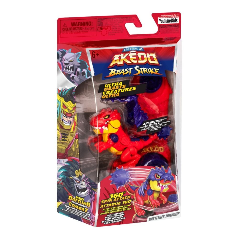 Figurina Ultra Beast, Akedo, Beast Strike, Battlerex Tailwhip, S6