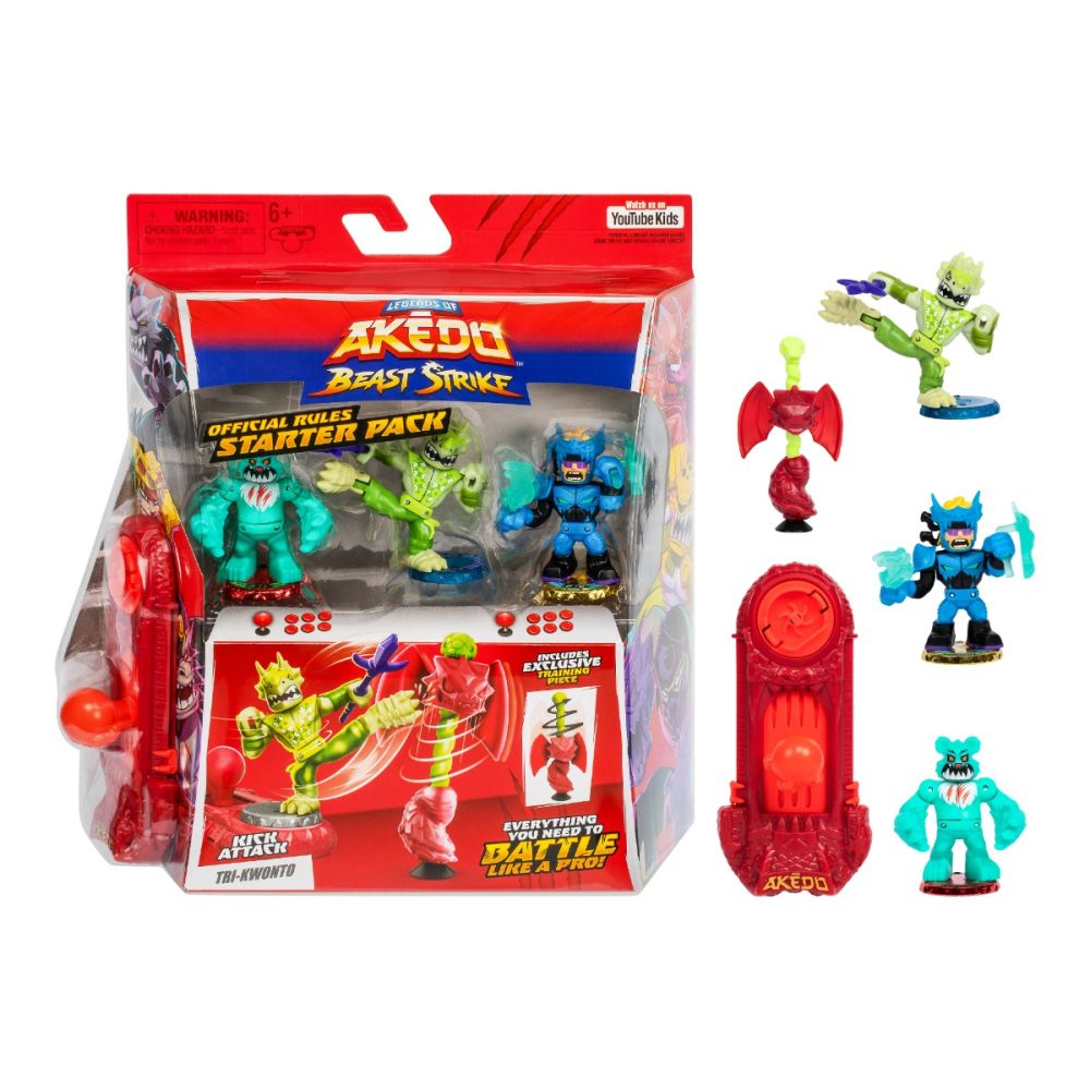 Set 3 figurine, Akedo, Beast Strike, Starter Pack, Tri-Kwonto, S6