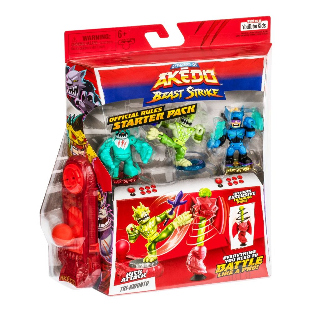 Set 3 figurine, Akedo, Beast Strike, Starter Pack, Tri-Kwonto, S6