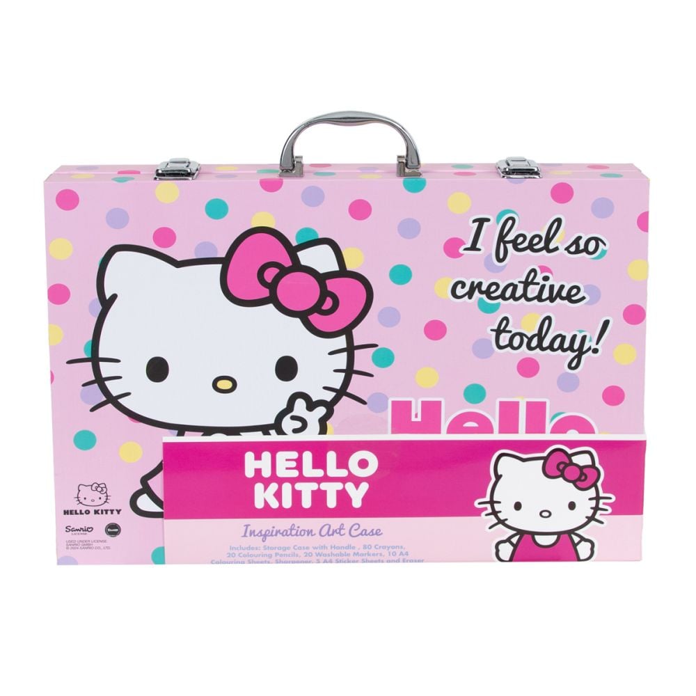 Set de colorat in trusa, Hello Kitty, 137 piese