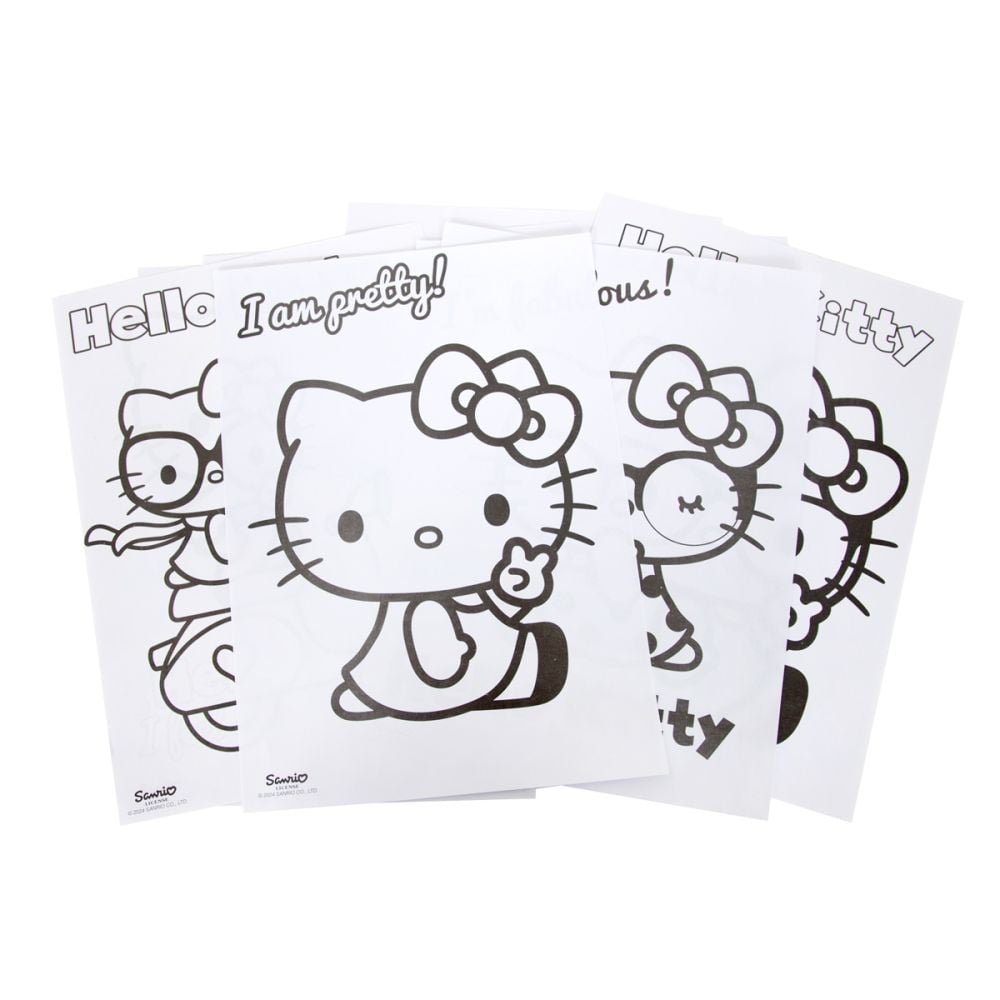 Set de colorat in trusa, Hello Kitty, 137 piese