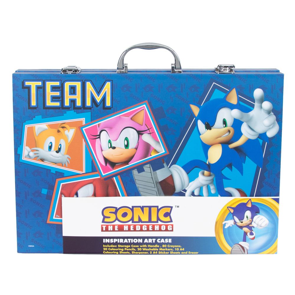 Set de colorat in trusa, Sonic the Hedgehog, 137 piese