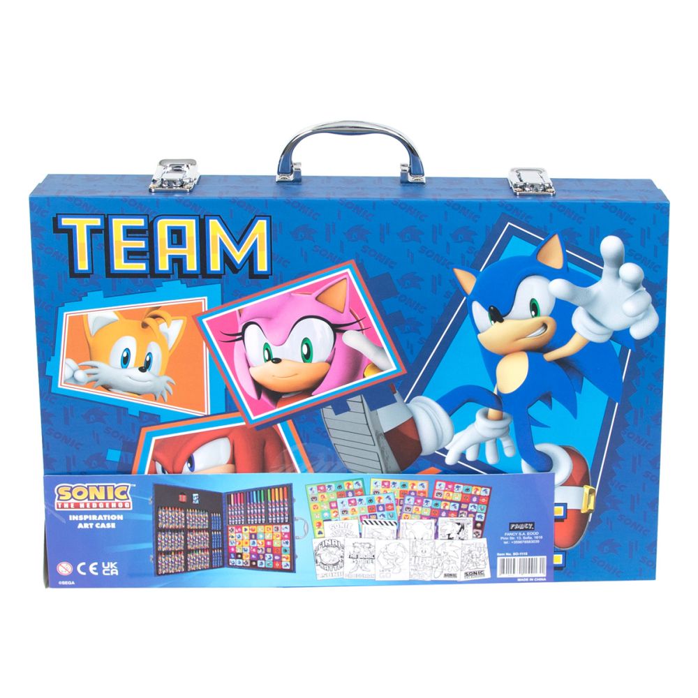 Set de colorat in trusa, Sonic the Hedgehog, 137 piese
