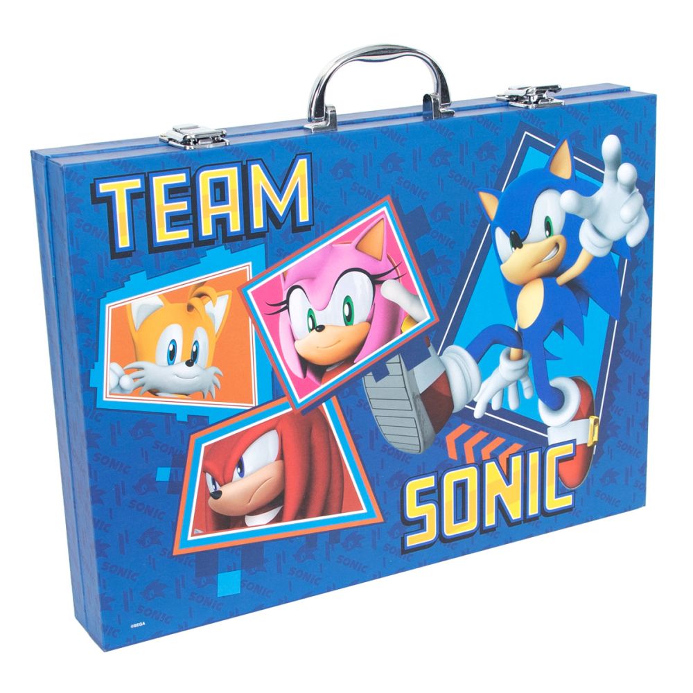 Set de colorat in trusa, Sonic the Hedgehog, 137 piese