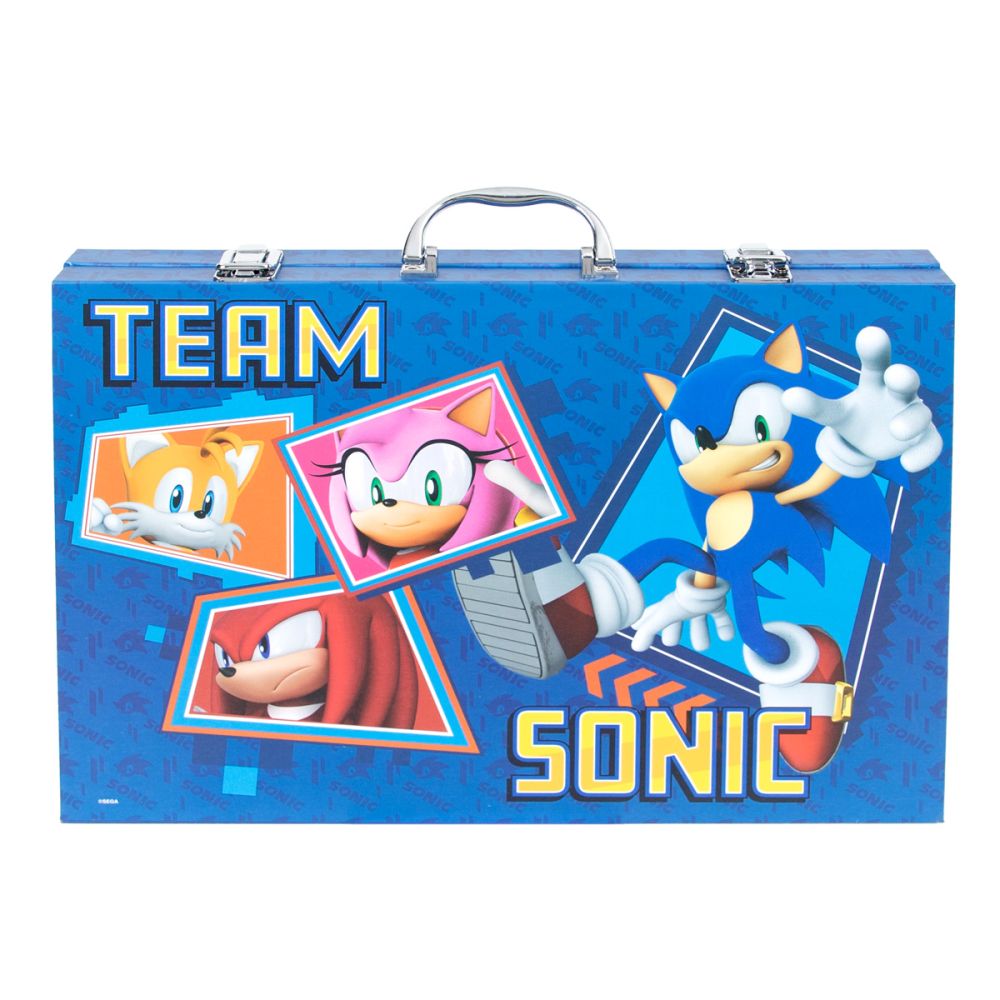Set de colorat in trusa, Sonic the Hedgehog, 137 piese