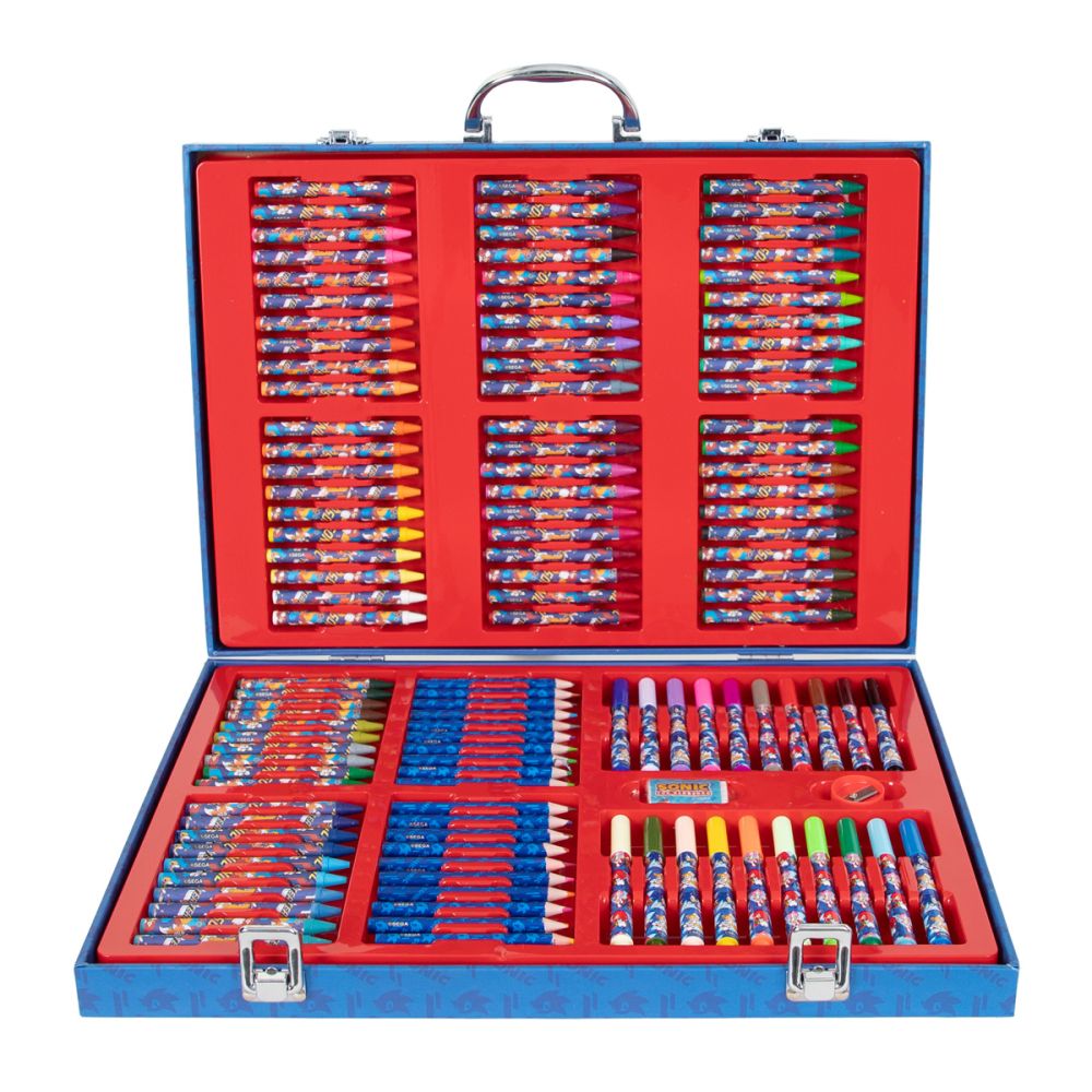 Set de colorat in trusa, Sonic the Hedgehog, 137 piese