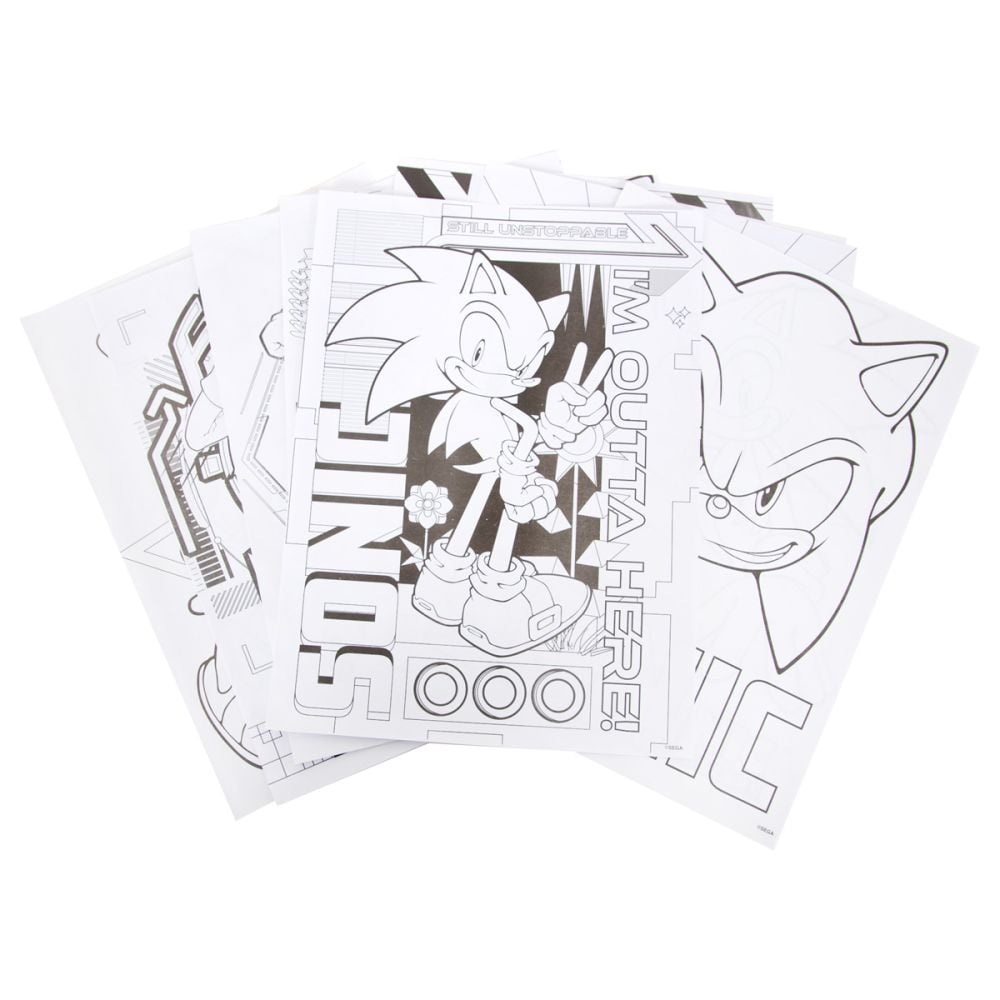 Set de colorat in trusa, Sonic the Hedgehog, 137 piese