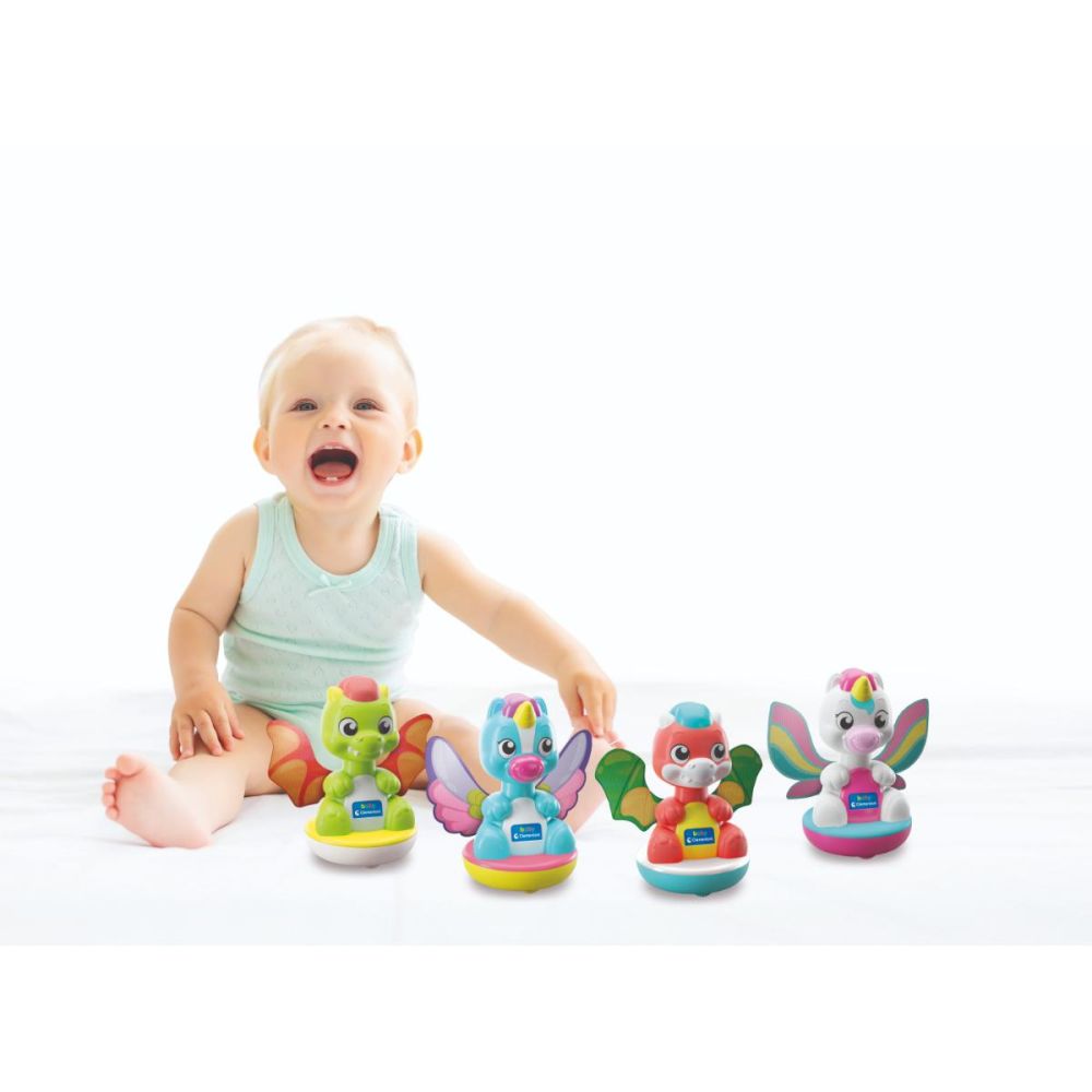 Jucarie bebelusi, Clementoni Baby, Spin&Dream, Unicorn si Dragon