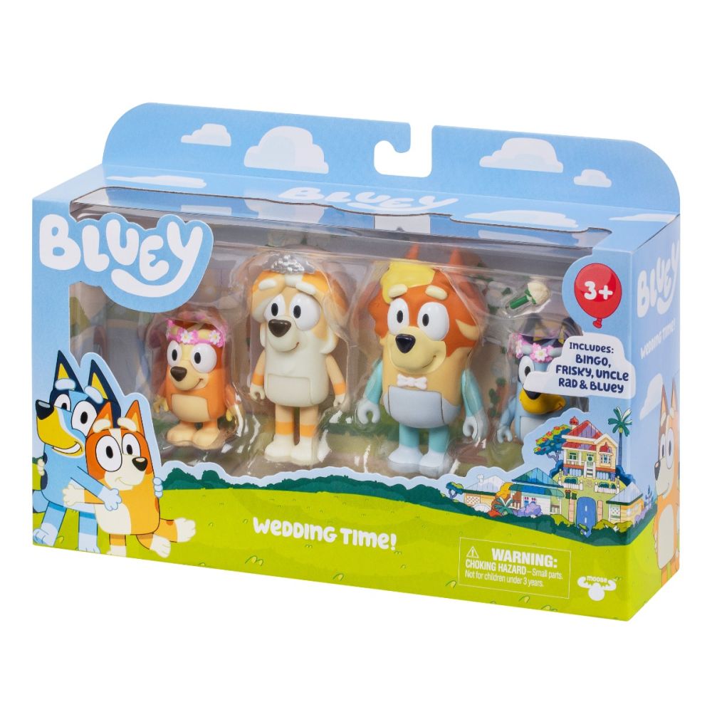 Set 4 figurine, Bluey, Wedding time
