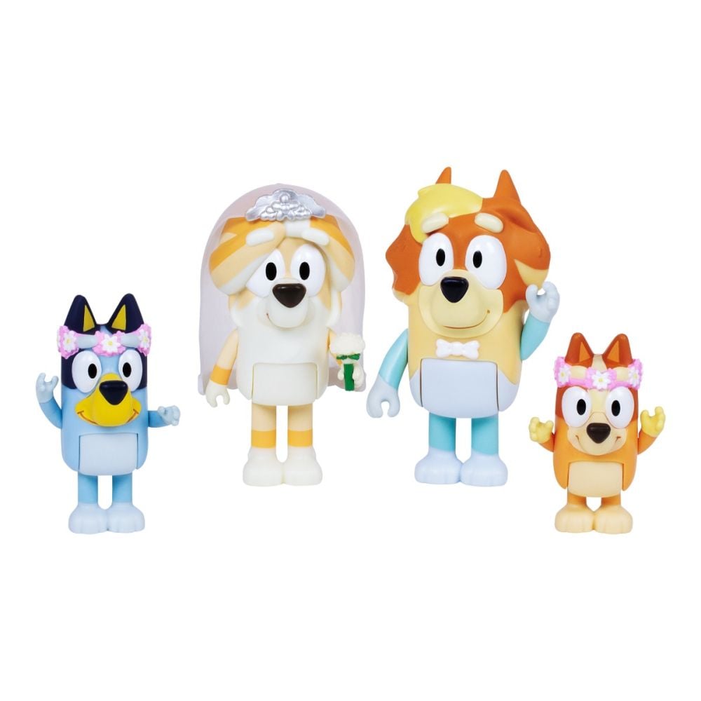 Set 4 figurine, Bluey, Wedding time