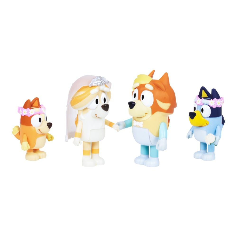 Set 4 figurine, Bluey, Wedding time