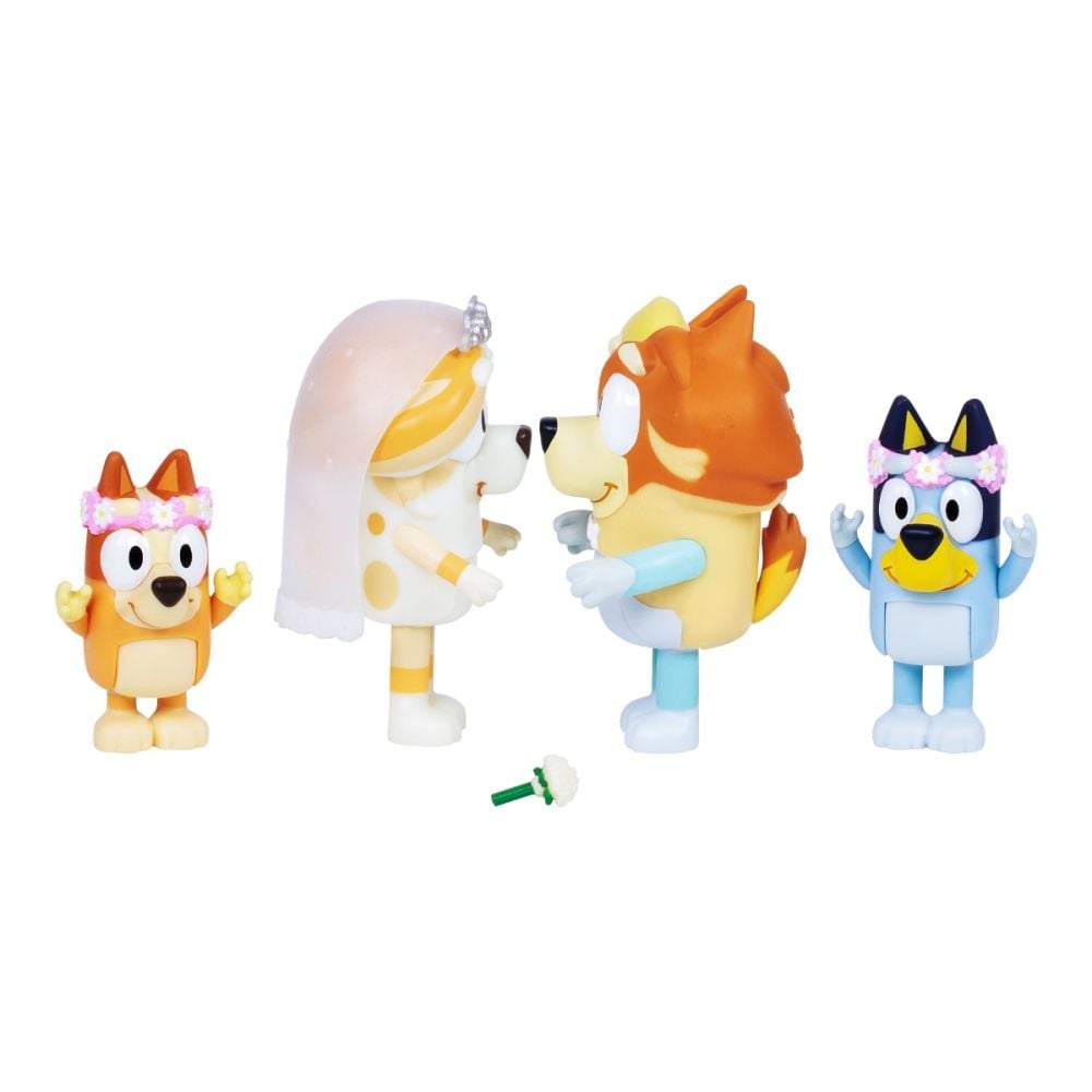 Set 4 figurine, Bluey, Wedding time