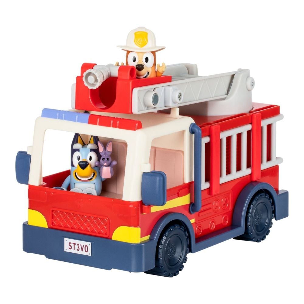 Masina de pompieri si 3 figurine, Bluey, Firetruck