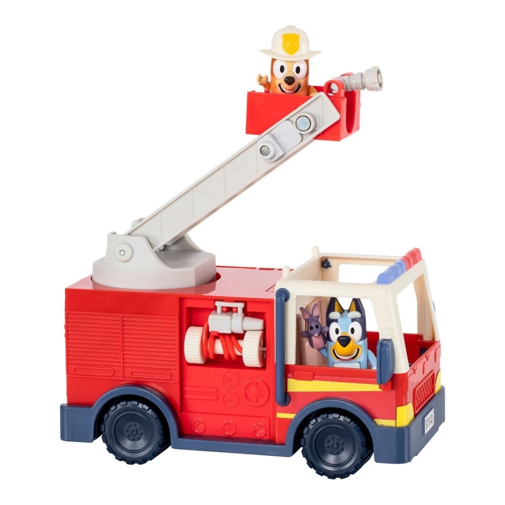 Masina de pompieri si 3 figurine, Bluey, Firetruck
