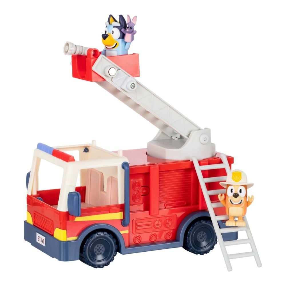 Masina de pompieri si 3 figurine, Bluey, Firetruck