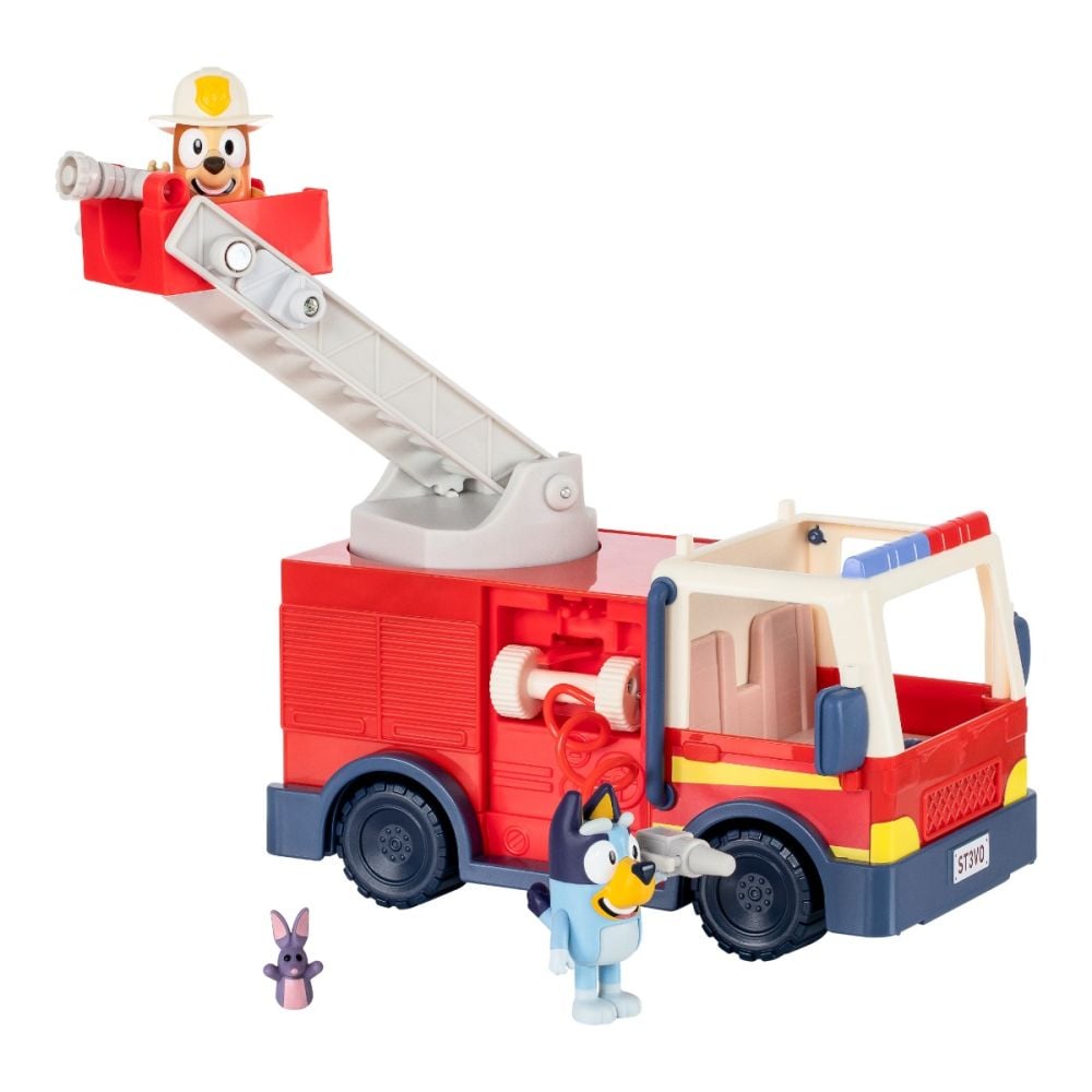 Masina de pompieri si 3 figurine, Bluey, Firetruck