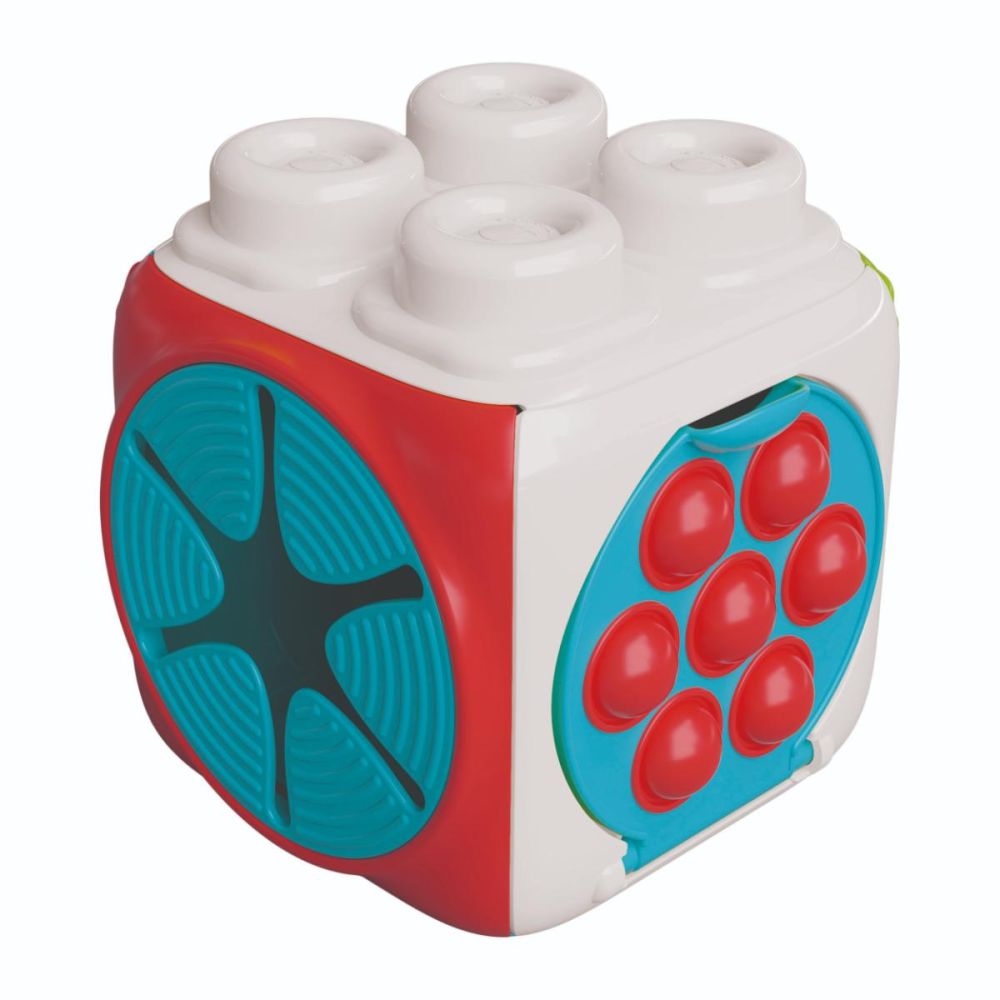 Cub senzorial cu activitati si 4 cuburi moi, Clementoni, Soft Clemmy