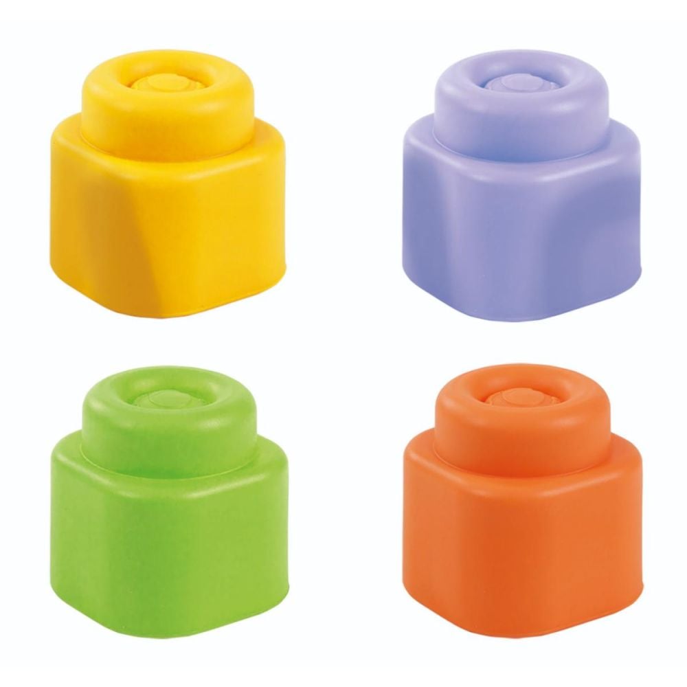 Cub senzorial cu activitati si 4 cuburi moi, Clementoni, Soft Clemmy