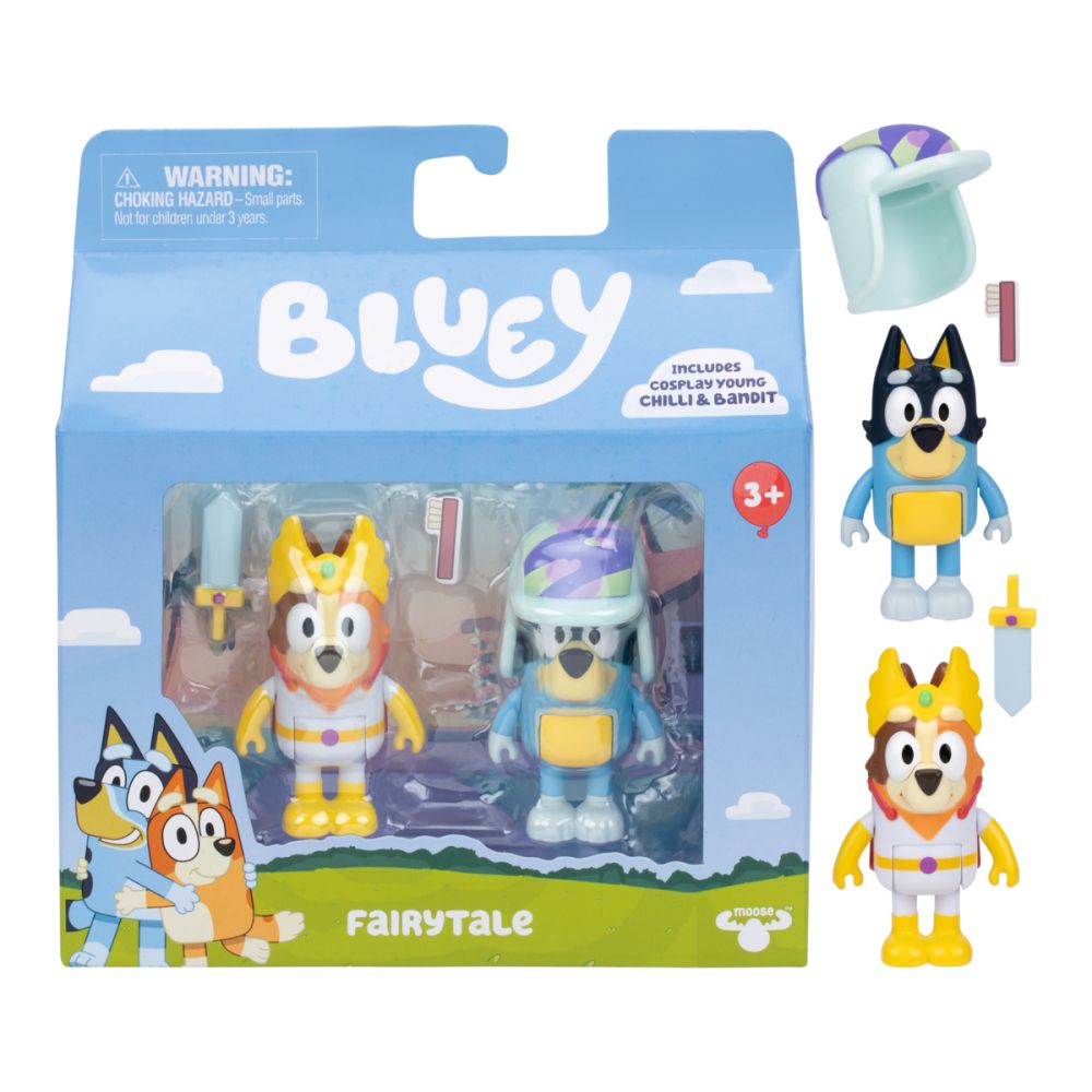 Set 2 figurine, Bluey, Fairytale