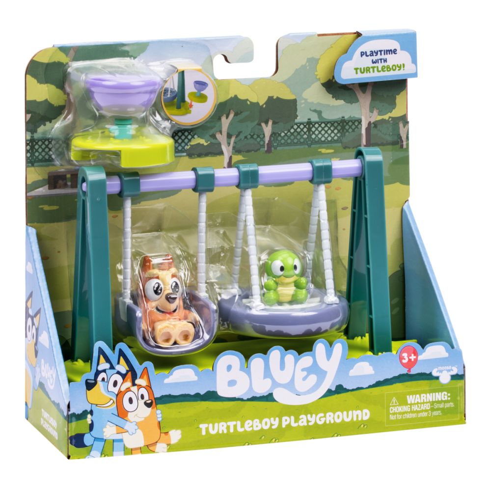 Set de joaca cu 2 figurine, Bluey, Turtleboy Playground