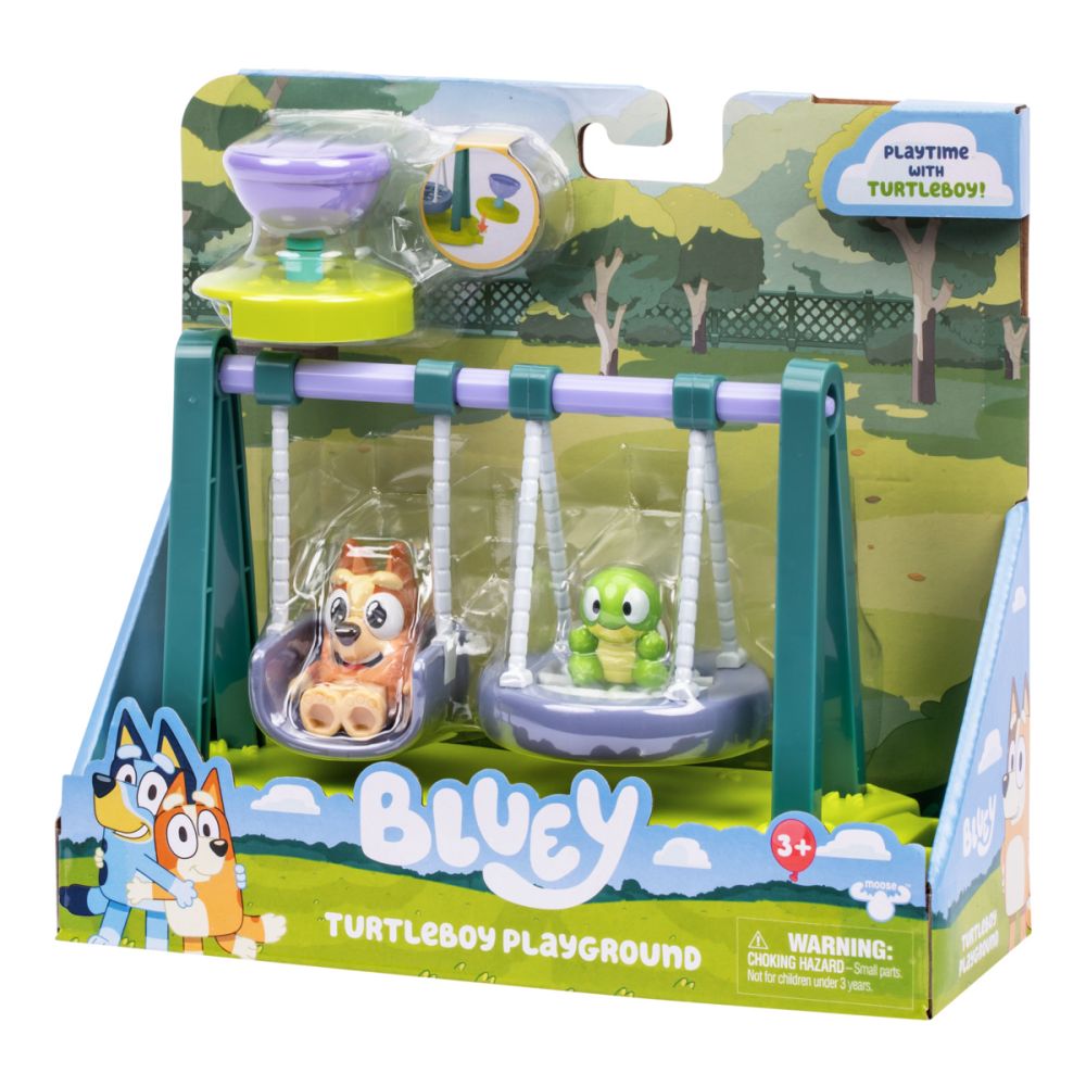 Set de joaca cu 2 figurine, Bluey, Turtleboy Playground
