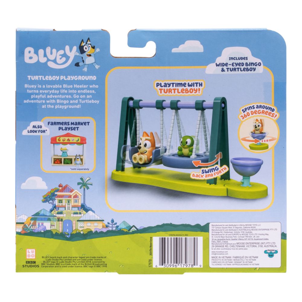 Set de joaca cu 2 figurine, Bluey, Turtleboy Playground
