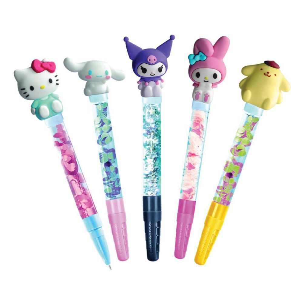 Set de creat 5 pixuri, Clementoni Idea, Hello Kitty, 25 accesorii