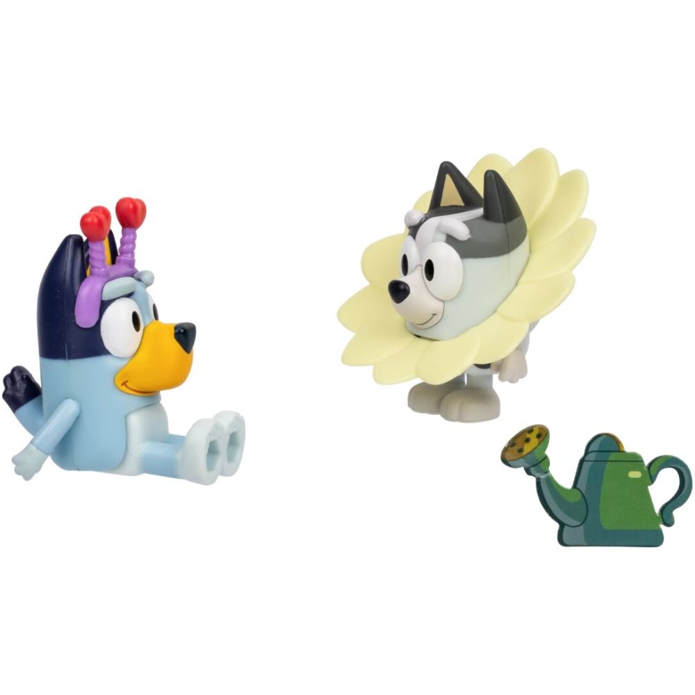 Set de joaca cu 2 figurine, Bluey, Spring Time, Bluey si Muffin