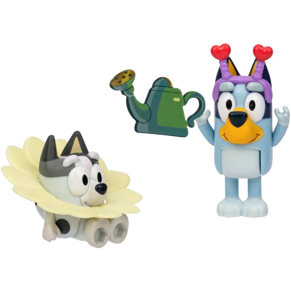 Set de joaca cu 2 figurine, Bluey, Spring Time, Bluey si Muffin