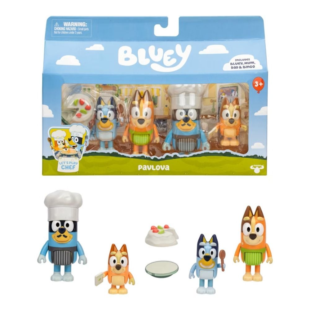 Set de joaca cu 4 figurine, Bluey, Pavlova