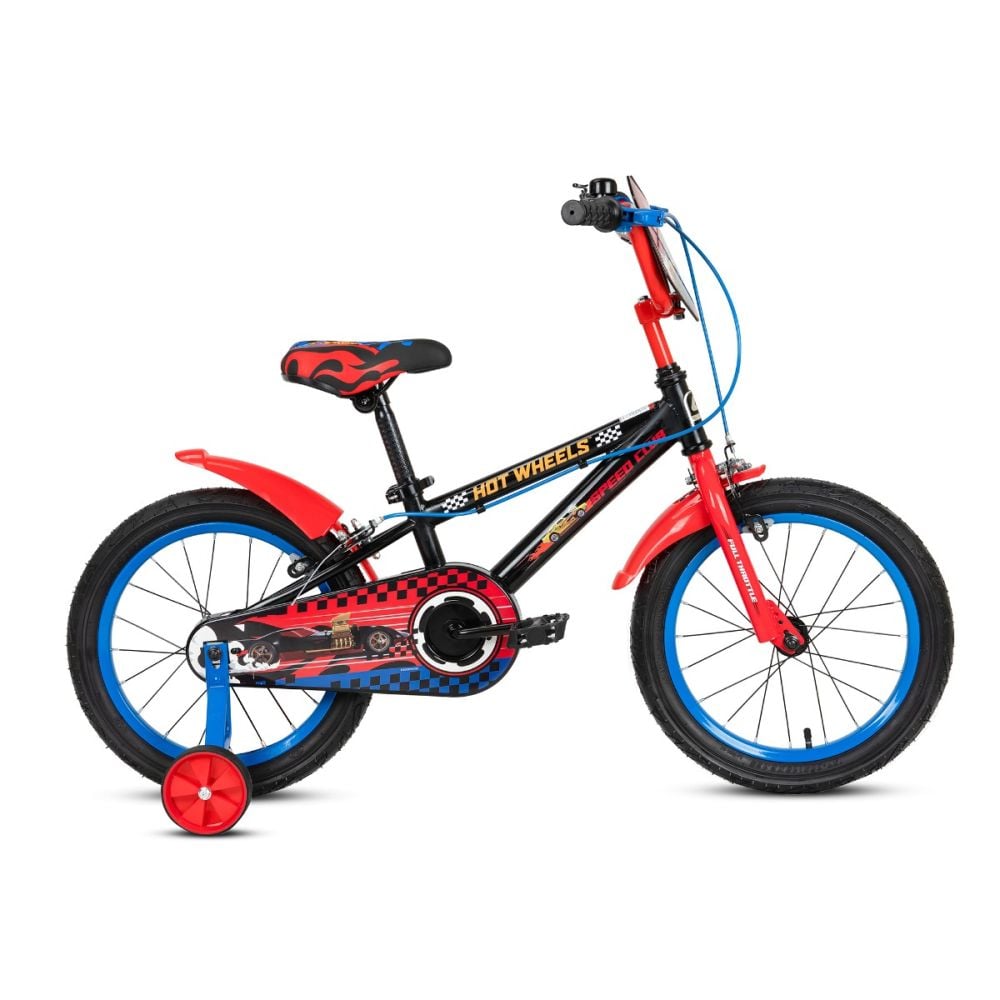 Bicicleta cu roti ajutatoare, Hot Wheels, Speed Club, 16 inch