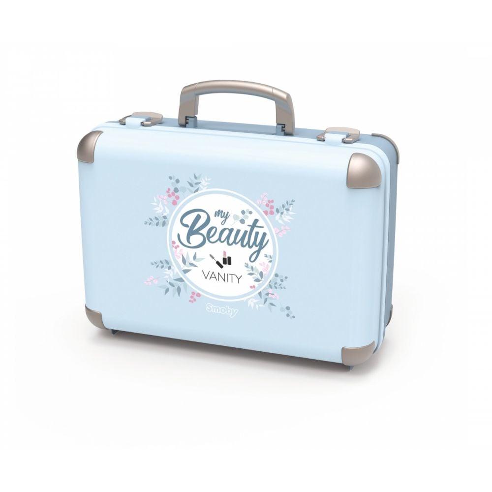Set geanta cu accesorii de infrumusetare, Smoby, My Beauty Vanity, 13 accesorii