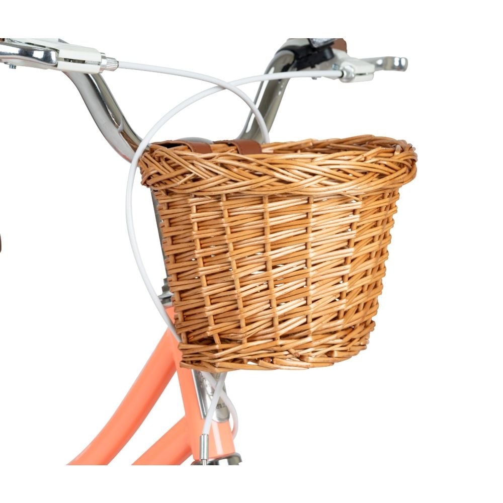 Bicicleta cu roti ajutatoare si cos, Rizz Jr, 16 inch, Peach