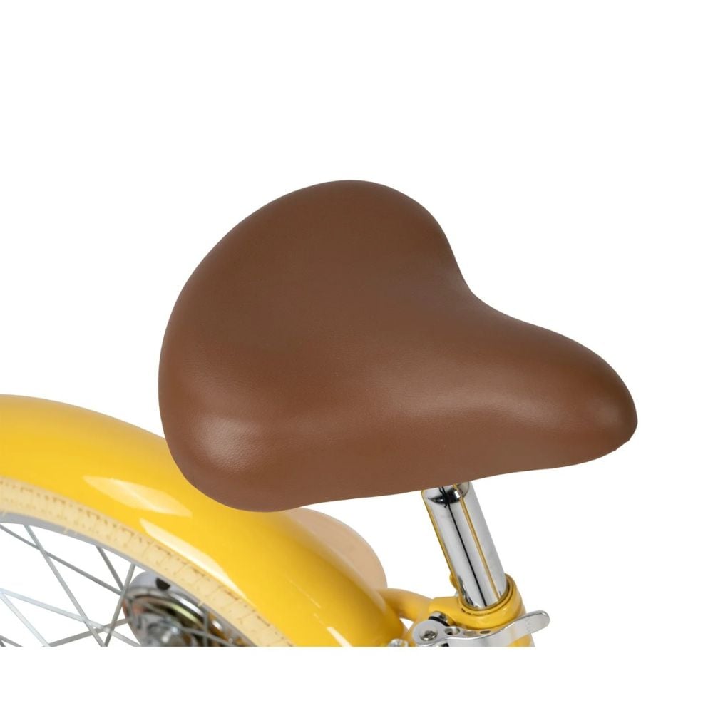 Bicicleta cu roti ajutatoare si cos, Rizz Jr, 20 inch, Yellow
