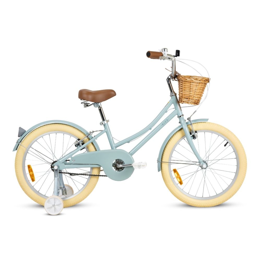 Bicicleta cu roti ajutatoare si cos, Rizz Jr, 20 inch, Gri
